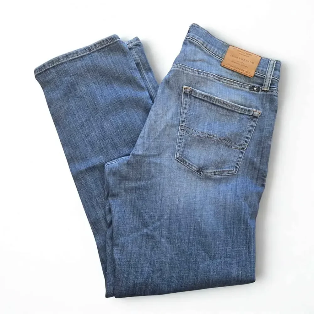Lucky Brand 221 Original Straight Leg Jeans‎ Men's 34 x 32 Blue Denim
